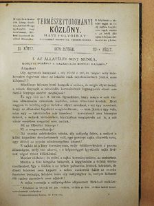 Dapsy László - Természettudományi Közlöny 1879. január-június (fél évfolyam) [antikvár]