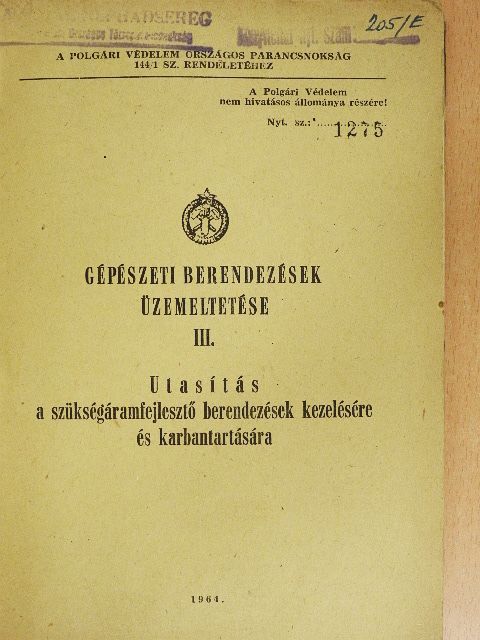 Gépészeti berendezések üzemeltetése III. [antikvár]