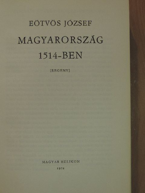 Eötvös József - Magyarország 1514-ben [antikvár]