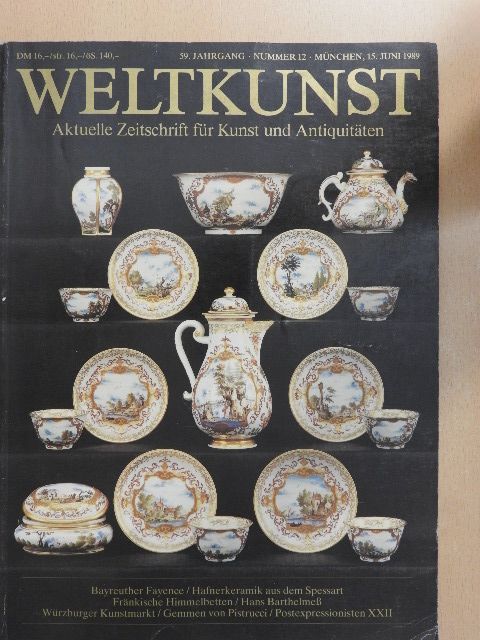 Dr. Hellmut Freiherr von Bibra - Weltkunst 12/1989. [antikvár]