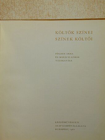 Apollinaire - Költők színei-színek költői [antikvár]