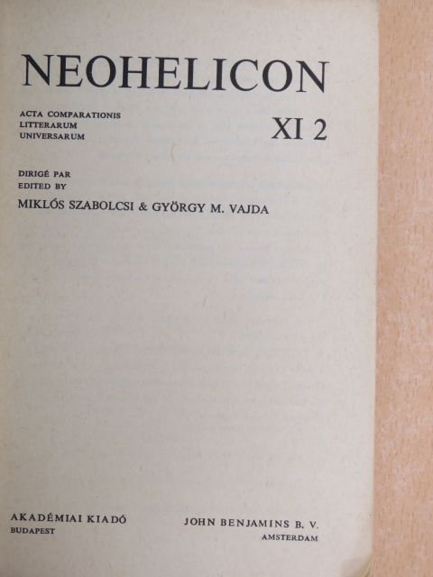 Martin Gregor-Dellin - Neohelicon XI 2 [antikvár]