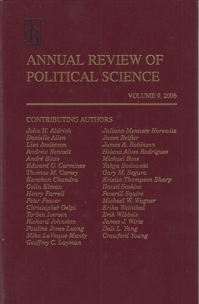 Nelson W. Polsby - Annual Review of Political Science Volume 6. 2006 [antikvár]