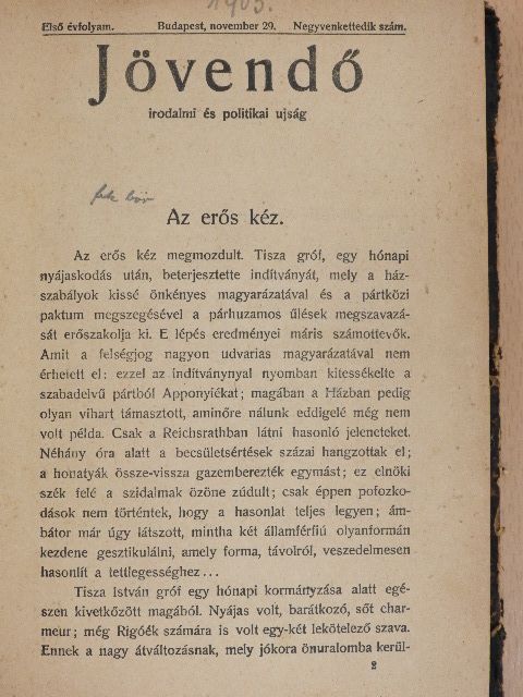 Diner-Dénes József - Jövendő 1903. (nem teljes évfolyam) [antikvár]