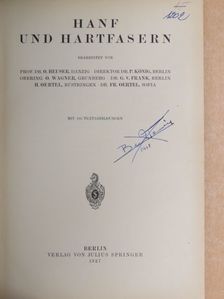 Dr. Fr. Oertel - Hanf und Hartfasern [antikvár]