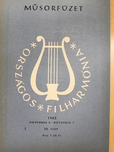 Kroó György - Országos Filharmónia Műsorfüzet 1965/38. [antikvár]