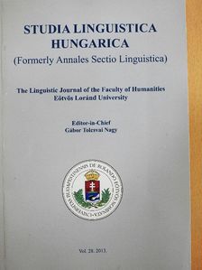 Gábor Tolcsvai Nagy - Studia Linguistica Hungarica 2014/28 [antikvár]