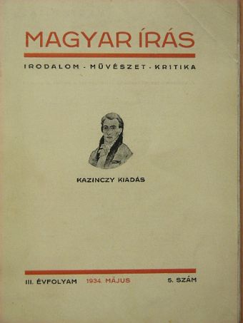 Artinger Imre - Magyar Írás 1934. május [antikvár]