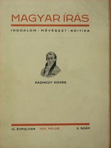 Artinger Imre - Magyar Írás 1934. május [antikvár]