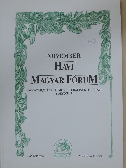 Balla Máté - Havi Magyar Fórum 1999. november  [antikvár]