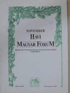 Balla Máté - Havi Magyar Fórum 1999. november  [antikvár]