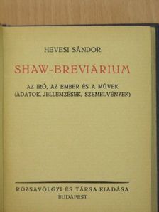 Hevesi Sándor - Shaw-breviárium [antikvár]