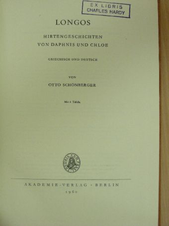 Longos - Hirtengeschichten von Daphnis und Chloe [antikvár]