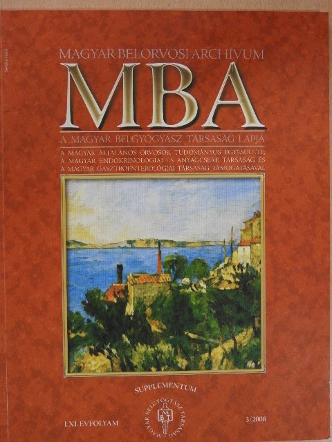 Magyar Belorvosi Archívum 2008/3. [antikvár]