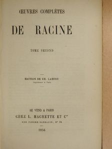 Jean Racine - Oeuvres complétes de Racine II. [antikvár]