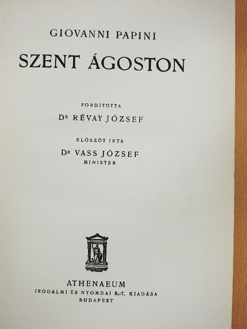 Giovanni Papini - Szent Ágoston [antikvár]