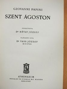 Giovanni Papini - Szent Ágoston [antikvár]