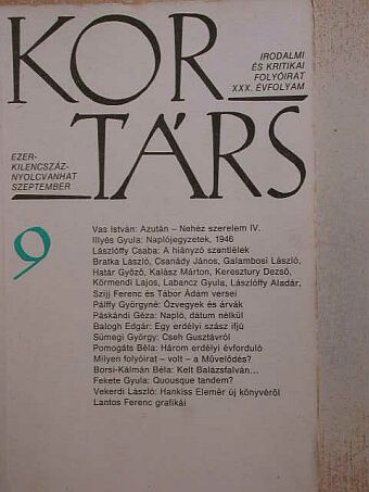 Angyalosi Gergely - Kortárs 1986. szeptember [antikvár]