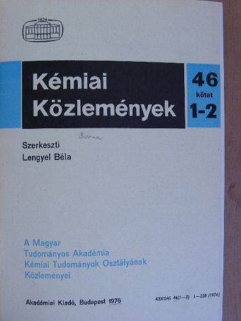 Balthazár Zsolt - Kémiai Közlemények 1976/1-4. [antikvár]