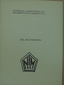 Nehézipari Minisztérium S. E. Természetjáró Szakosztály 1972. évi turaprogram [antikvár]
