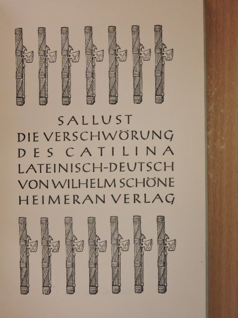 Caius Sallustius Crispus - Die Verschwörung des Catilina [antikvár]