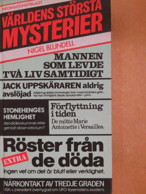 Nigel Blundell - Världens största mysterier [antikvár]