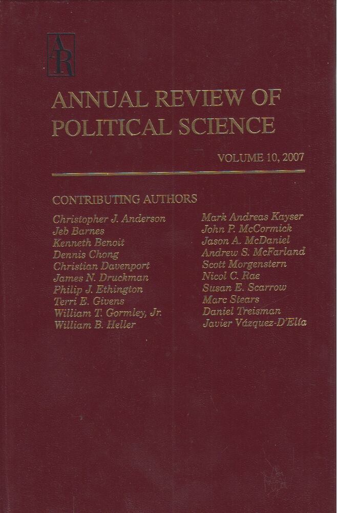 Nelson W. Polsby - Annual Review of Political Science Volume 10. 2007. [antikvár]