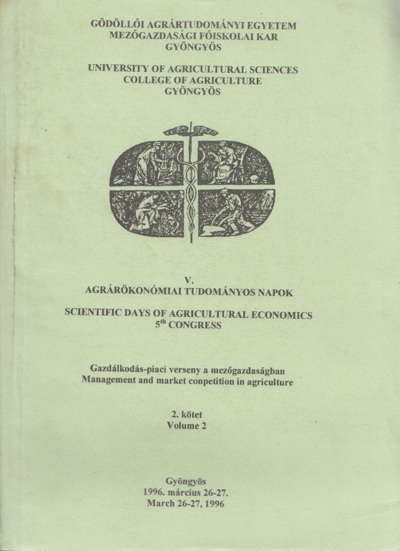 Magda Sándor, Szabó Lajos - V. Agrárökonómiai Tudományos Napok II. [antikvár]