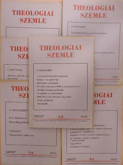 Gacsályi Gábor - Theologiai Szemle 1978. január-december [antikvár]