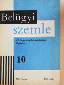 Bacsik Józsefné - Belügyi Szemle 1984. október [antikvár]