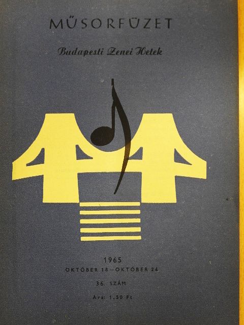 Hamburger Klára - Budapesti Zenei Hetek műsorfüzet 1965/36. [antikvár]