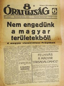 Dég Attila - 8 Órai Ujság 1938. október 25. [antikvár]