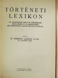 Dr. Erdélyi László - Történeti lexikon [antikvár]