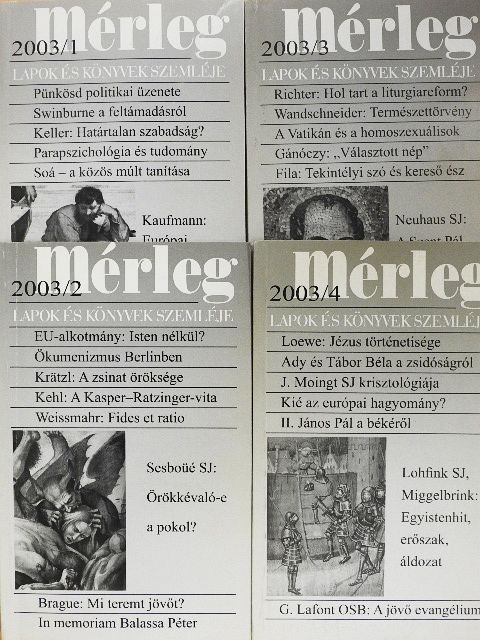 B. Sesboüé - Mérleg 2003/1-4. [antikvár]