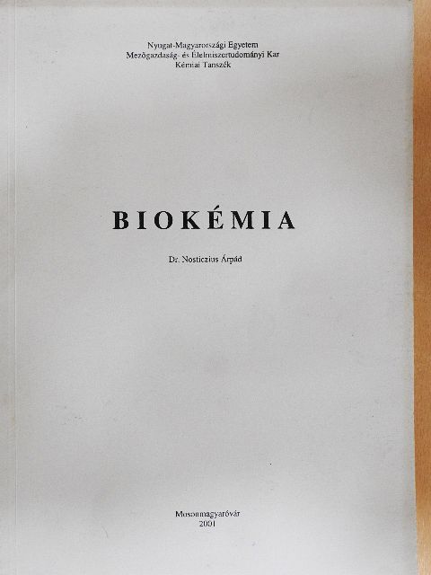 Dr. Nosticzius Árpád - Biokémia [antikvár]