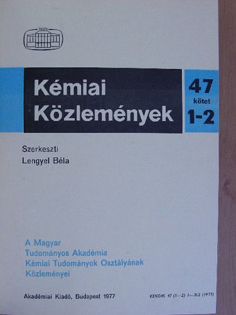 Bérces Tibor - Kémiai Közlemények 1977/1-4. [antikvár]