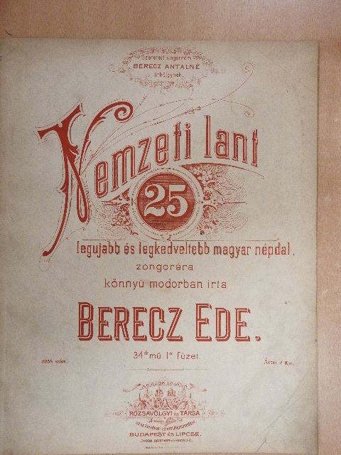 Berecz Ede - Nemzeti lant 34ik mű Iik füzet [antikvár]