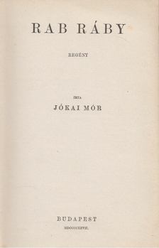 JÓKAI MÓR - Rab Ráby [antikvár]