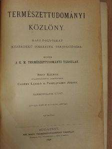 Dr. Entz Géza - Természettudományi Közlöny 1898. január-december/Pótfüzetek a Természettudományi Közlönyhöz 1898. január-december [antikvár]