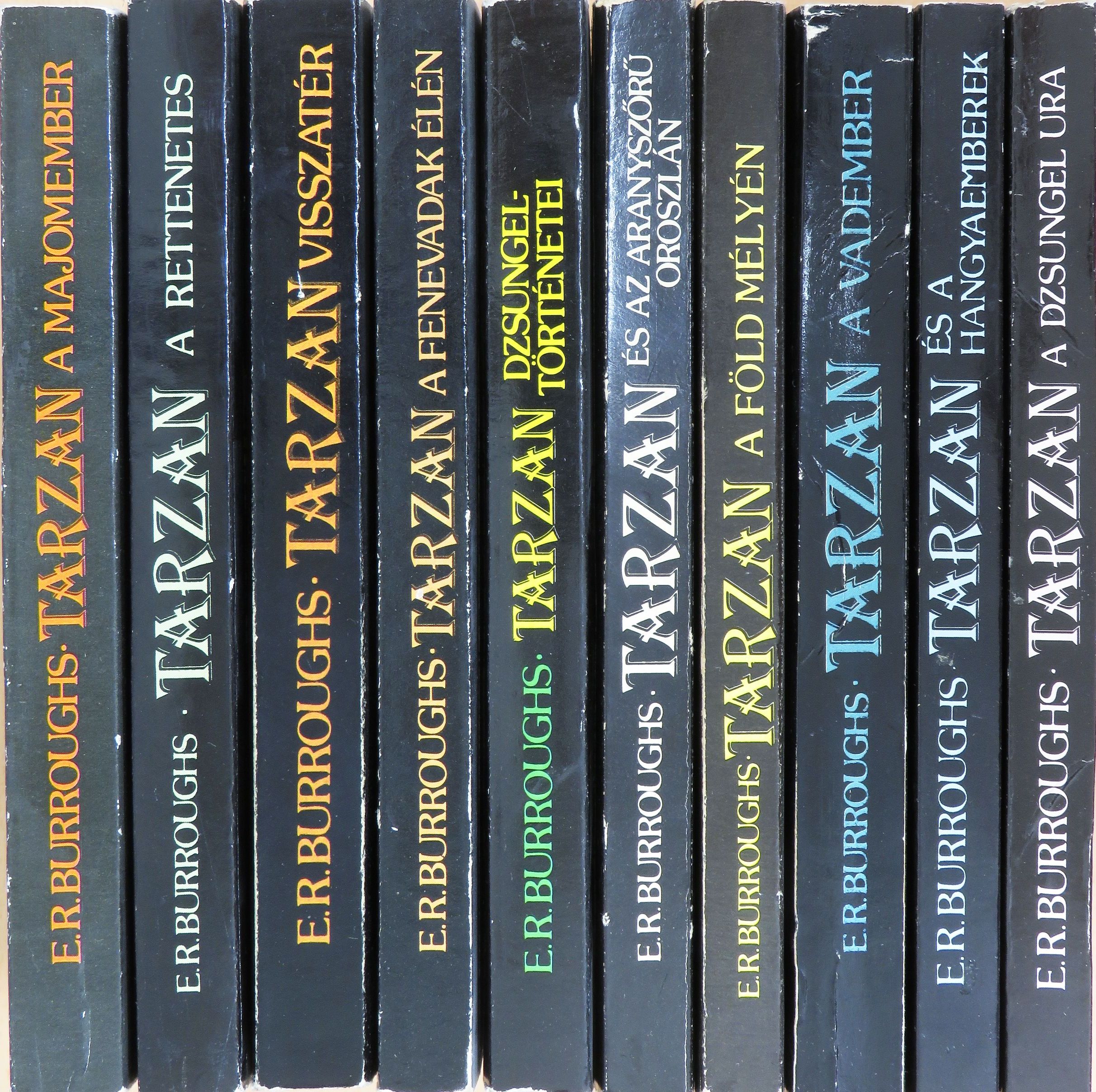Edgar Rice Burroughs - "10 kötet a Tarzan könyvek sorozatból (nem teljes sorozat)" [antikvár]