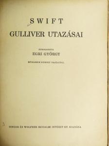 Jonathan Swift - Gulliver utazásai [antikvár]