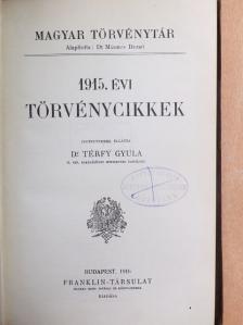1915. évi törvénycikkek [antikvár]