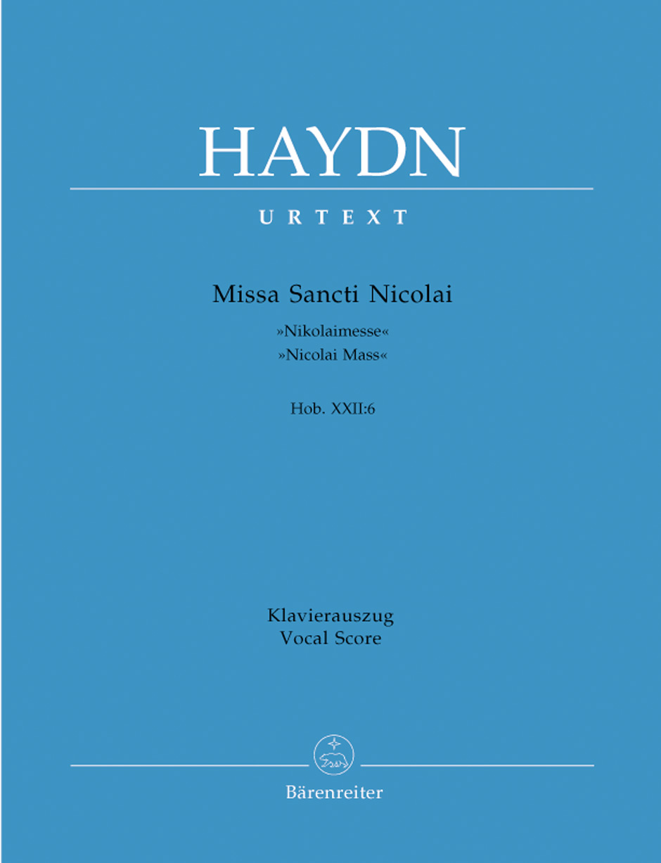 HAYDN J. - MISSA SANCTI NICOLAI "NIKOLAIMESSE" HOB. XXII:6 KLAVIERAUSZUG URTEXT