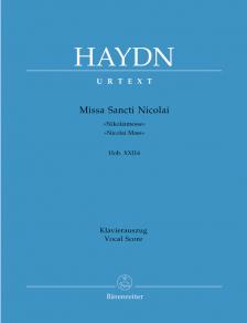 HAYDN J. - MISSA SANCTI NICOLAI "NIKOLAIMESSE" HOB. XXII:6 KLAVIERAUSZUG URTEXT