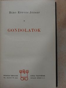 Báró Eötvös József - Gondolatok [antikvár]