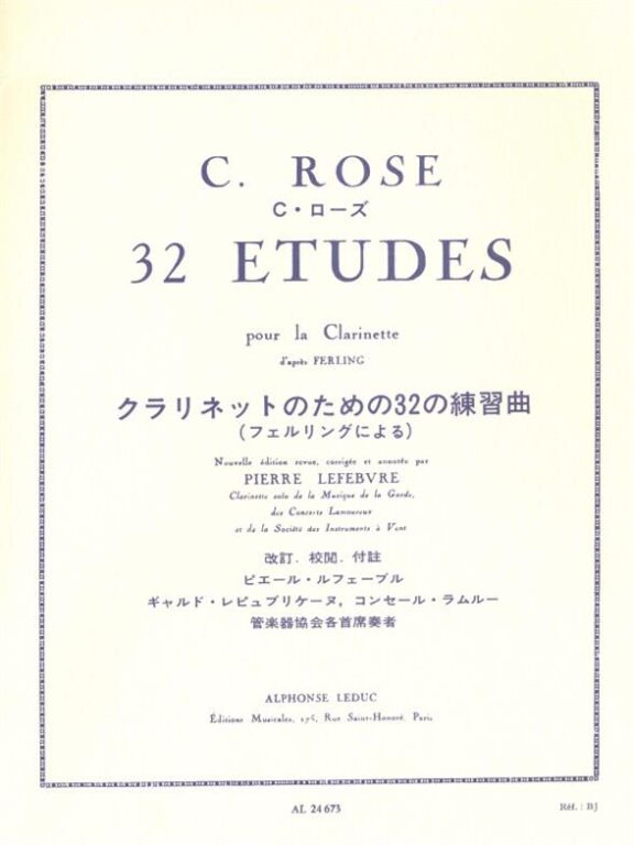 ROSE, CHRISTOPHER - 32 ETUDES POR LA CLARINETTE