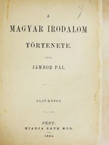 Jámbor Pál - A magyar irodalom története I-II. [antikvár]