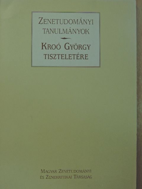 Batta András - Zenetudományi tanulmányok [antikvár]