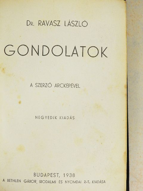 Dr. Ravasz László - Gondolatok [antikvár]