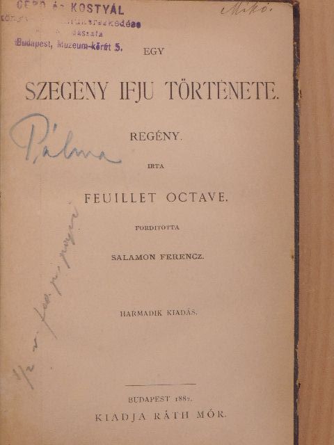 Feuillet Octáv - Egy szegény ifju története/A kis grófnő [antikvár]